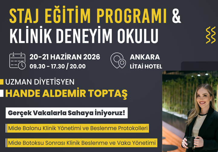 BARİATRİK DİYETİSYEN STAJ EĞİTİM PROGRAMI & KLİNİK DENEYİM OKULU