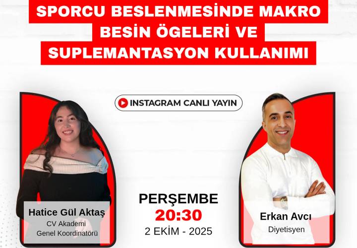 Sporcu Beslenmesinde Makro Besin Ögeleri ve Suplemantasyon Kullanımı - Dyt. Erkan Avcı