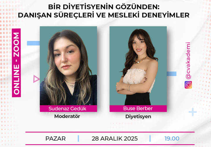 Video Eğitim - NUTDIE AKADEMİK - Diyetisyenin Gözünden: Danışan Süreçleri ve Mesleki Deneyimleri - Dyt. Buse Berber