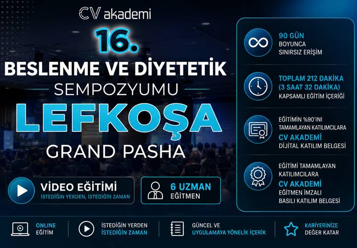 Video Eğitim - 16. Beslenme ve Diyetetik Sempozyumu