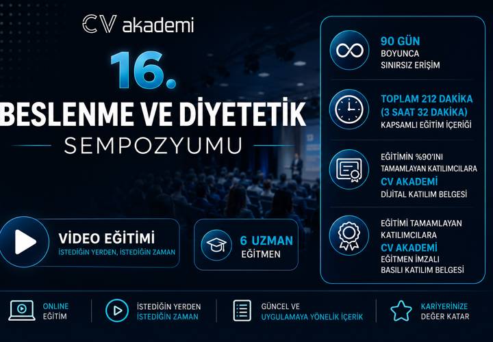 Video Eğitim - 16. Beslenme ve Diyetetik Sempozyumu