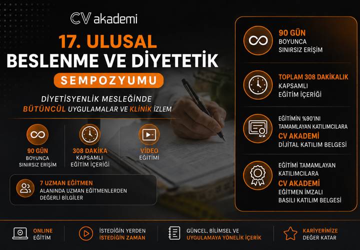 Video Eğitim -  17. Ulusal Beslenme ve Diyetetik Sempozyumu