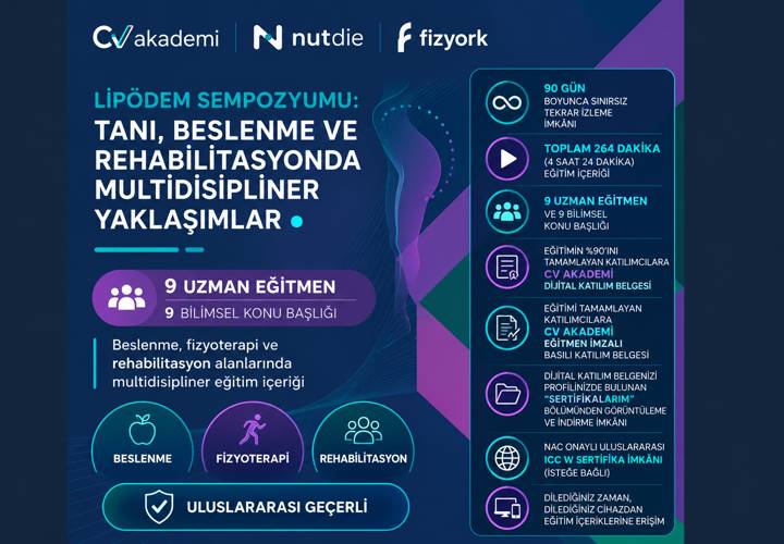 VİDEO EĞİTİM - LİPÖDEM: TANI, BESLENME VE REHABİLİTASYONDA MULTİDİSİPLİNER YAKLAŞIMLAR